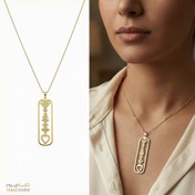 تصویر گردنبند نقره آب طلا فرکانس صدا مدل Amare 