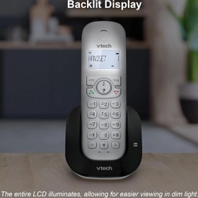 تصویر تلفن بی‌سیم دوگوشی VTech مدل CS1551 با حافظه دفترچه تلفن و پیغام‌گیر - ساخت آلمان VTech Dual-Handset Cordless Phone CS1551 - Made in Germany