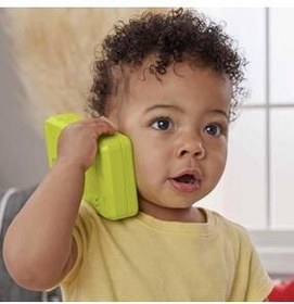 تصویر اسباب بازی های نوزاد و فعالیتی اسلاید یادگیری تلفن هوشمند Fisher Price 