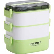 تصویر ظرف غذا سه طبقه مدل گورمت2300میل-کد3508 