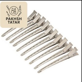 تصویر گیره مو منقاری فلزی 