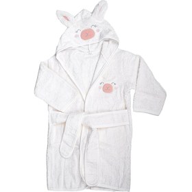 تصویر حوله تن پوش کلاه دار نوزاد طرح لاما پاپو Papo Lama Papo Lama Baby Dressing Towel