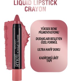 تصویر رژلب مدادی مات لولیس مدل :پیچی کرایون 01 MATTE Lipsticks CRAYON LOLLIS