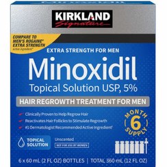 تصویر محلول موضعی ماینوکسیدیل 5% کرکلند مردانه حجم ۶۰ میلی‌لیتر 
