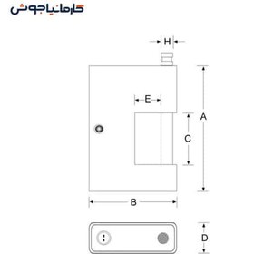 تصویر قفل کتابی پارس روکش دار مدل 1000S 