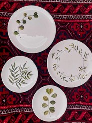 تصویر دیوار کوب سرامیکی دست ساز طرح برگ 