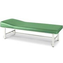 تصویر تخت معاینه پایه ثابت examination bed with fixed leg