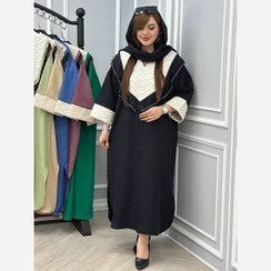 تصویر کفتان شانتون شناسه 0122 رنگ مشکی، کرم، سبز، آبی 