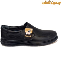 تصویر کفش چرم مردانه سایز بزرگ ( بزرگ پا ) رخشی مجلسی بدون بند کد 7699 ا Rakhshi men's large size leather shoes Rakhshi men's large size leather shoes