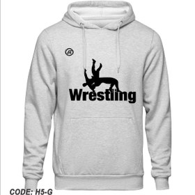 تصویر هودی طوسی دورس داخل کرک طرح ورزش کشتی کد H105 Gray Duras hoodie inside the crack design of wrestling CODE H105