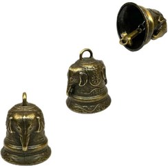 تصویر زنگوله فلزی طرح فیل کوچک 