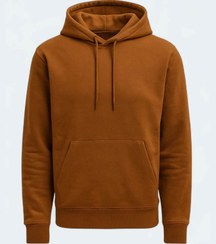 تصویر هودی بیسیک قهوه‌ای عسلی (اورجینال) | داخل کُرک و گرم – کد H12 