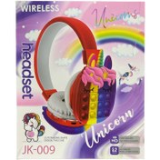 تصویر هدست بلوتوثی مدل JK-009 طرح یونیکورن Wireless JK-009 Model Unicorn Headset