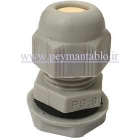 تصویر گلند پلاستیکی با رزوه PG9 metal cable Nylon gland Inch PG9