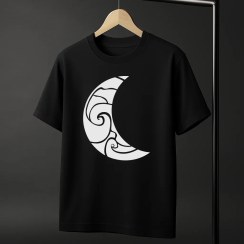 تصویر تیشرت شبتاب طرح موج و ماه (نئون) 