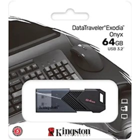 تصویر فلش مموری 64 گیگابایت USB 3.2 کینگستون مدل DataTraveler Exodia Onyx Kingston DataTraveler Exodia Onyx 64GB USB 3.2 Flash Memory