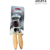 تصویر سیر له‌کن استیل Beediss با دسته چوب راش 