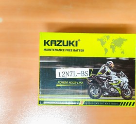 تصویر باتری موتور سیکلت ۷ آمپر کوتاه ۱۲ ولت کازوکی ژاپن Battery motorcycle