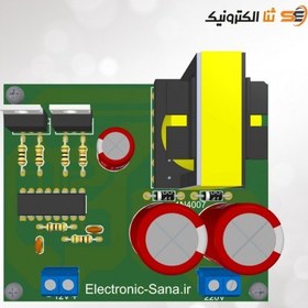 تصویر پروژه ساخت مدار اینورتر 12 به 220 با ترانس پاور کامپیوتر 