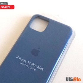 تصویر کاور سیلیکونی برای گوشی موبایل اپل مدل iphone11 pro Max (آبی نفتی روشن) 