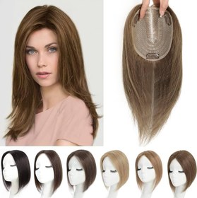 تصویر پروتز تراکم سر موی طبیعی مگنت دار(کد:5510) - طبیعی Medium women's wig (code:14044)