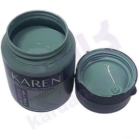 تصویر رنگ اکریلیک کهنه کاری سبز کارن حجم 300 میلی لیتر Karen green aged acrylic paint, volume 300 ml