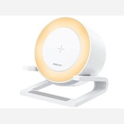 تصویر شارژر بی سیم 15 واتی و اسپیکر بلوتوثی رومیزی 4کاره رسی RSK-W28 RECCI 