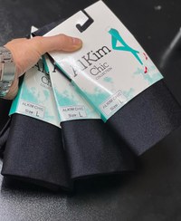 تصویر لگ براق کمر ده سانتی مشکی ایکس لارج - ایکس لارج Alkim Chic Leg