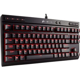 تصویر کیبورد گیمینگ کورسیر Corsair K63 Compact Backlit Red Corsair K63 Compact Backlit Red