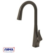 تصویر شیر ظرفشویی شاوری شودر مدل آیدر مخفی با رنگ کروم و طوسی 