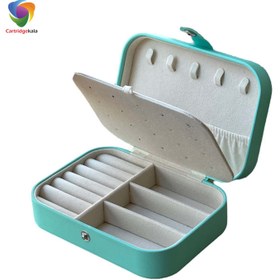 تصویر جعبه جواهرات چرمی مسافرتی مستطیلی 