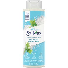 تصویر شامپو بدن جلبک و نمک دریایی سینت ایوز 473 میل Sea Salt & Pacific Kelp exfoliator body wash St.Ives 473ML