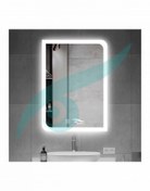 تصویر آینه دستشویی تجسم مدل چراغ‌دار 2R 