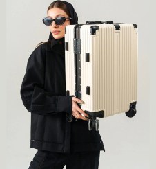 تصویر چمدان سایز کوچک مدل Rose-Merry-RL-318-Small-Beige 