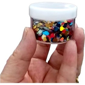 تصویر پودر اکلیل مدل قلب چند رنگ کد AHM-34 وزن 12 گرم 