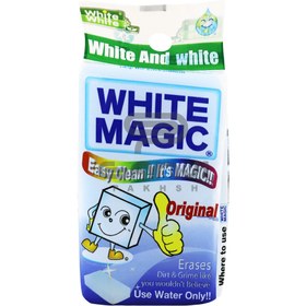تصویر اسفنج جادویی مایکروفایبر وایت اند وایت مناسب سطوح داخلی خودرو White and White مدل White Magic 