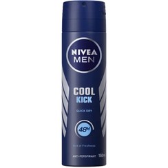 تصویر اسپری مردانه نیوا 48 ساعت کول کیک حجم 150 میل Nivea Cool Kick Spray 48h for men 150ml