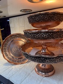 تصویر ست پذیرایی مسی مدل زر 