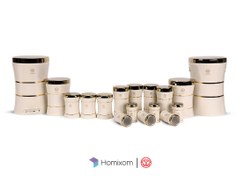 تصویر ست سرویس آشپزخانه اورانوس ۱۷ پارچه مدل کلاسیک کرم مات با درب طلایی 