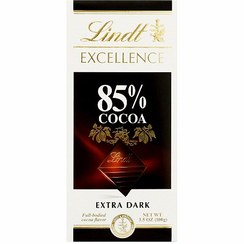 تصویر شکلات تلخ 85 درصد Lindt Excellence شکلات و فرآورده های کاکائویی لینت 100 گرمی