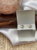 تصویر گوشواره نقره گوشواره نقره نگین سوارسکی گوشواره جنس نقره گوشواره میخی نقره جنس نقره عیار 925 گوشواره مناسب هدیه 