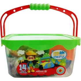 تصویر خمیر بازی سطلی بزرگ آریا مدل کیا و لیا - کیا (پسرانه) 