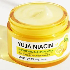 تصویر ماسک خواب آبرسان و روشن کننده سام بای می مدل Yuja Niacin حجم 60 گرم Some By Mi Yuja Niacin Brightening Sleeping Face Mask 60g