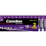 تصویر باتری نیم‌قلمی اولترا آلکالاین کملیون شیرینک ۱۲ عددی (۲+۱۰) 