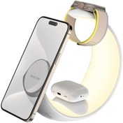 تصویر شارژر وایرلس 4 در 1 مون گرین Green Moon Charge 4in1 Wireless Charger 