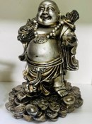 تصویر مجسمه بودا ایستاده نقره ای ا Buddha statue Buddha statue