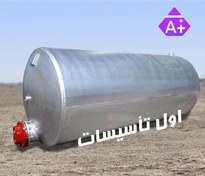 تصویر منبع کویل دار افقی ( خوابیده ) 600 لیتر ورق 5 میل 