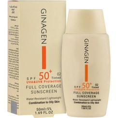 تصویر کرم ضدآفتاب رنگی پوست چرب ژیناژن 