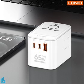 تصویر شارژر دیواری فست شارژ 3 پورت الدینیو مدل Z6 توان خروجی 30 وات Ldnio Z6 5A QC3.0 PD 65W Fast Wall Charger