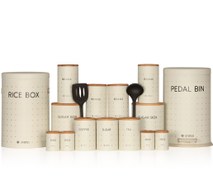 تصویر ست سرویس آشپزخانه اورانوس ۱۷ پارچه طرح رینفال کرم مات 